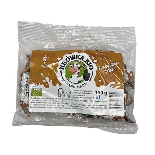 Krówki Klasyczne o Smaku Toffi Bezglutenowe BIO 150g Ekoflorka