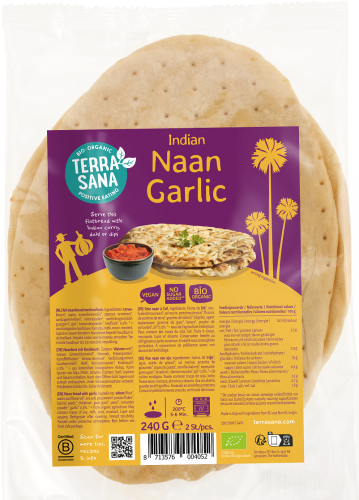 Chleb Naan Czosnkowy BIO 240g Terrasana