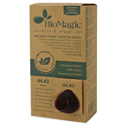Farba do Włosów Głebokie Złoto - Mahoniowy Brąz (44.43) 250g BioMagic
