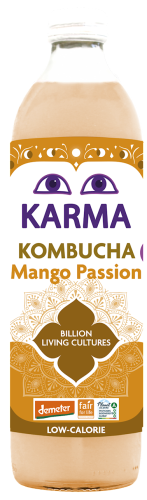 Kombucha z Mango i Marakują Fair for Life Demeter BIO 500 ml Karma Kombucha
