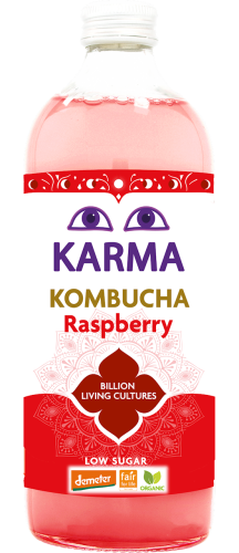 Kombucha o Smaku Malinowym Fair For Life Demeter BIO 1 l Karma Kombucha
