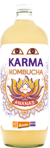 Kombucha z Ananasem Fair for Life Demeter BIO 1 l Karma Kombucha