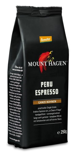Kawa Ziastnista Arabica 100% Peru Espresso Demeter BIO 250 g Mount Hagen