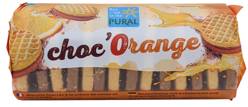 Ciastka Markizy Mini z Kremem Kakao - Pomarańcza BIO 85g Pural