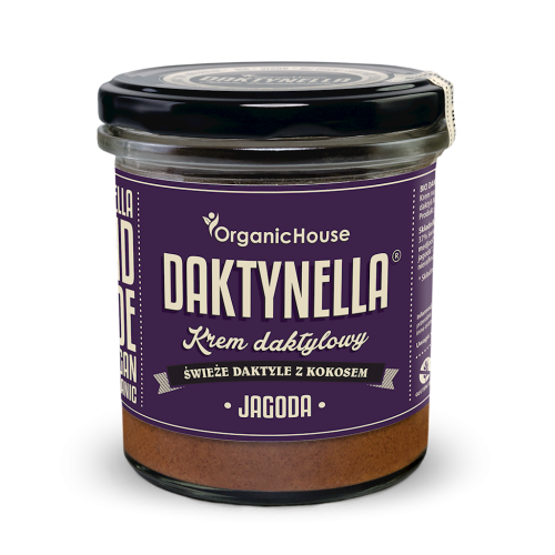Krem Kokos - Daktyle Medjool - Jagoda Bezglutenowy BIO 280 g Organichouse