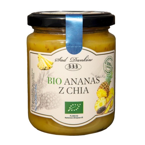 Ananas z Chia bez Dodatku Cukrów BIO 250 g Sad Danków