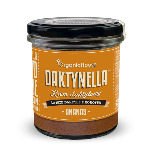 Krem Kokos - Daktyle Medjool - Ananas Bezglutenowy BIO 280 g Organichouse