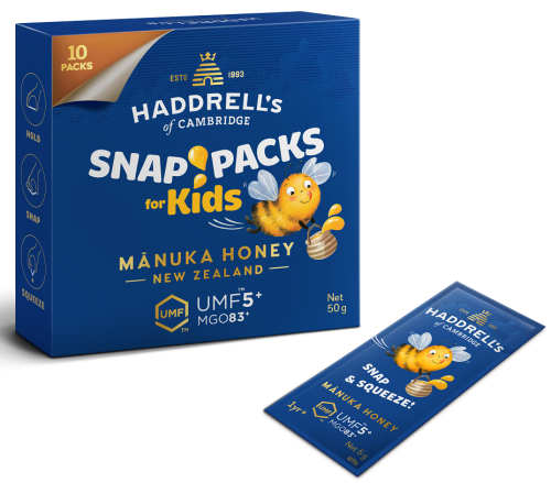 Miód Manuka Kids MGO 83+ UMF 5+  10 Saszetek - Haddrell's of Cambridge