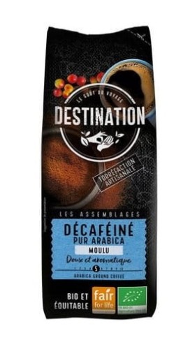Kawa Mielona Bezkofeinowa Arabica 100% Fair For Life BIO 250g Destination
