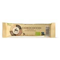 Baton z Nadzieniem Kokos - Mango - Chrupki Zbożowe w Polewie z Czekolady Mlecznej Fair Trade BIO 33g - Alce Nero
