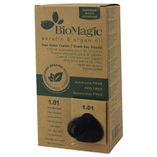 Farba do Włosów Intensywna Niebieska Czerń 250 g Biomagic