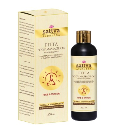 Olej do Masażu Łagodzący z Olejkiem Sandałowca 200ml Sattva (Ayurveda)