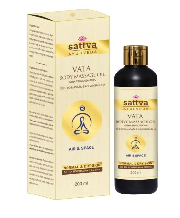 Olej do Masażu Relaksujący z Ashwagandhą 200ml Sattva (Ayurveda)