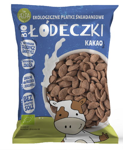 Łódeczki Jaglano - Orkiszowe z Kakao Bez Dodatku Cukrów BIO 260g Helpa