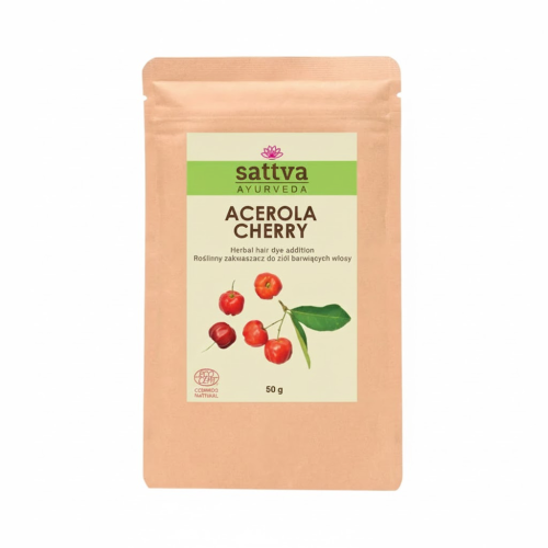 Zakwaszacz Roślinny do Ziół Barwiących Włosy Acerola Cherry ECO 50g Sattva (Ayurveda)