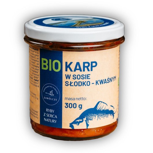 Karp w Sosie Słodko - Kwaśnym BIO 300 g Gospodarstwo Rybackie Zawólcze