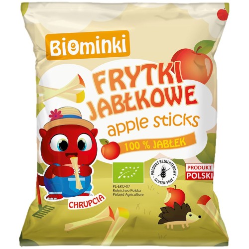 Frytki Jabłkowe Bezglutenowe BIO 40 g Biominki