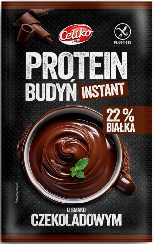 Budyń Proteinowy Instant o Smaku Czekoladowym Bezglutenowy 40 g Celiko