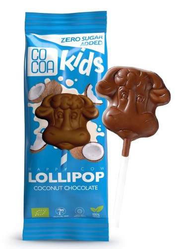 Lizak z Czekolady Kokosoej Bez Dodatku Cukrów BIO 15 g Cocoa