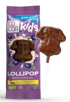Lizak z Czekolady Jagodowej z Witaminą C z Aceroli Bez Dodatku Cukrów BIO 15 g Cocoa