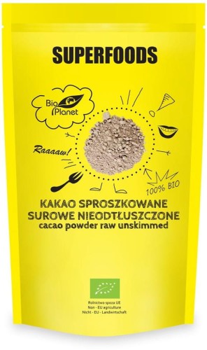 Kakao Surowe Sproszkowane Nieodtłuszczone RAW BIO 150 g Bio Planet