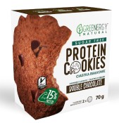 Ciastka Proteinowe Podwójnie Czekoladowe Bez Cukru (2 x 35 g) 70 g Greenergy