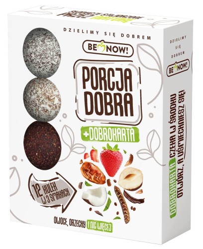 Kulki Owocowo - Orzechowe bez Dodatku Cukrów 144 g Porcja Dobra