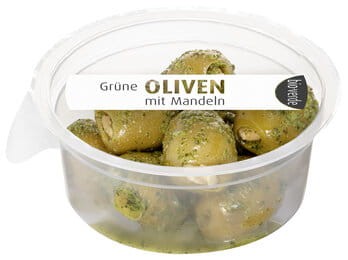 Oliwki Zielone Nadziewane Migdałami z Ziołami BIO 80 g Bio-Verde