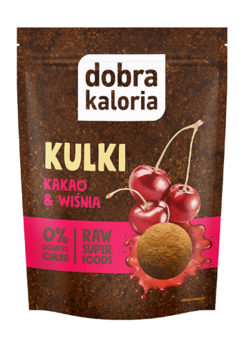 Kulki Daktylowe Kakao & Wiśnia bez Dodatku Cukrów 58 g Dobra Kaloria