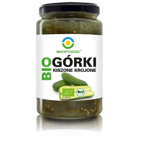 Ogórki Kiszone Krojone Bezglutenowe BIO 750 g (500 g) BioFood