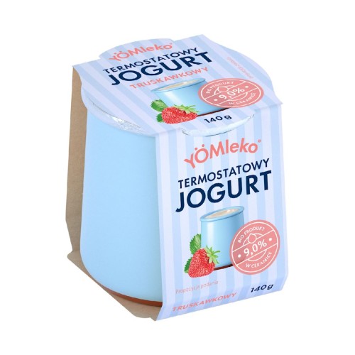 Jogurt Termostatowy Truskawkowy 9% BIO 140 g Yomleko