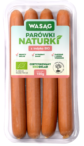 Parówki z Indyka BIO 150 g Wasąg