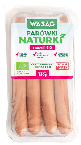 Parówki z Szynki BIO 150 g Wasąg