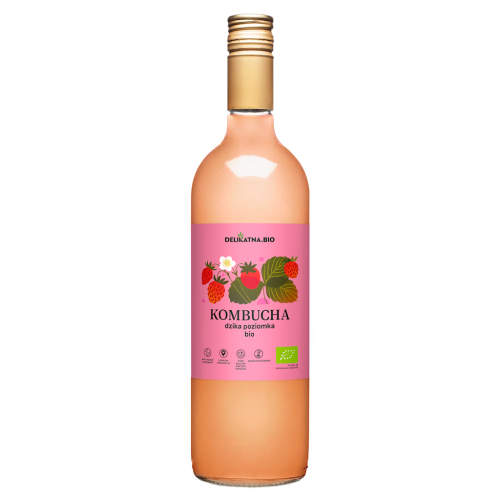 Kombucha Poziomkowa BIO 750 ml Delikatna