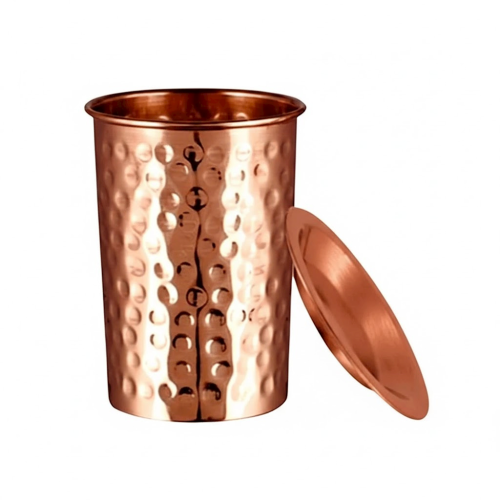 Kubek Miedziany Hammer z Przykrywką 350 ml Sattva (Ayurveda)