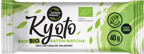 Baton Daktylowy z Matchą Kyoto Bezglutenowy BIO 40 g Zmiany Zmiany