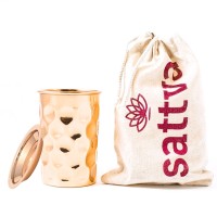 Kubek Miedziano Diamond z Pokrywką 350 ml Sattva