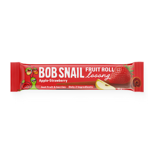Przekąska Roll Long Jabłko - Truskawka Bez Dodatku Cukrów 15 g Bob Snail