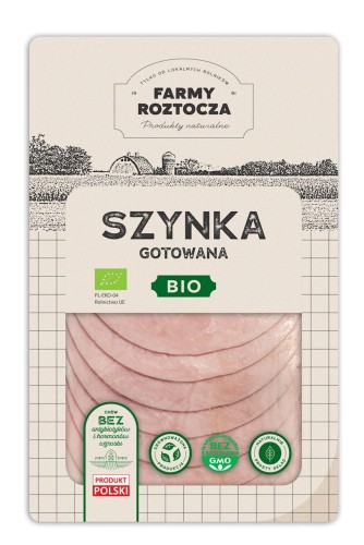 Szynka Gotowana Plastry BIO 100 g Farmy Roztocza (z Półki) ❄️