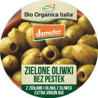 Oliwki  Zielone Bez Pestek z Ziołami Demeter BIO 125 g Bio Organica Italia ❄️