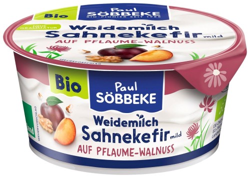 Kefir Kremowy Śliwka - Orzech Włoski BIO 150 g Sobbeke ❄️