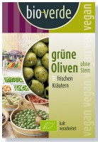 Oliwki Zielone Bez Pestek z Ziołami BIO 150 g Bio-Verde ❄️