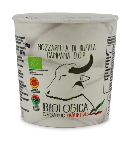 Mozzarella Di Bufala (z Mleka Bawolego) Kulka (w Kubeczku) BIO 320 g (125 g) Biologica