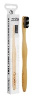 Szczoteczka do Zębów Bambusowa z Węglem Aktywnym Średnio Twarda - Nordics