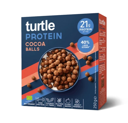 Kulki Proteinowe Kakaowe Bezglutenowe BIO 250 g Turtle