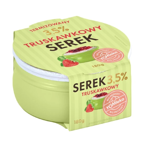 Serek Truskawkowy Termizowany BIO 180 g Yomleko