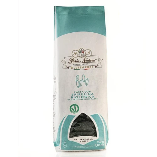 Makaron Ryżowy Razowy ze Spiruliną Penne Bezglutenowy BIO 250 g Pasta Natura