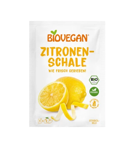 Skórka Cytryny Suszona Bezglutnowa 9 g BIO Biovegan