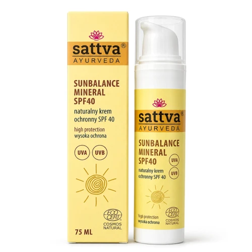 Krem Przeciwsłoneczny Sunbalance Mineral Naturalny SPF 40 EKO 75 ml Sattva