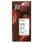 Tabliczka Kakaowa Słodzona Daktylami BIO 80 g Vivani
